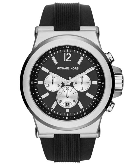 michael kors dylan black silicone watch|Michael Kors men's dylan watch.